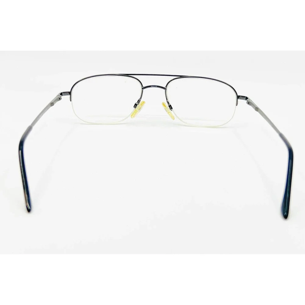 Caravaggio Eyeglasses Mens Gunmetal Semi Rimless Aviator Arton GUN 145 54-18-145